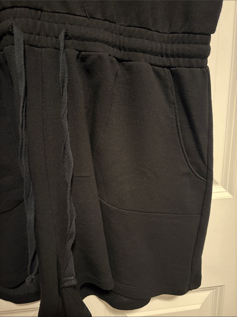 Calvin Klein Black V-Neck Drawstring Romper - Picture 2 of 4